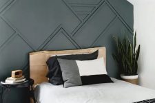 a stylish geometric guest bedroom design