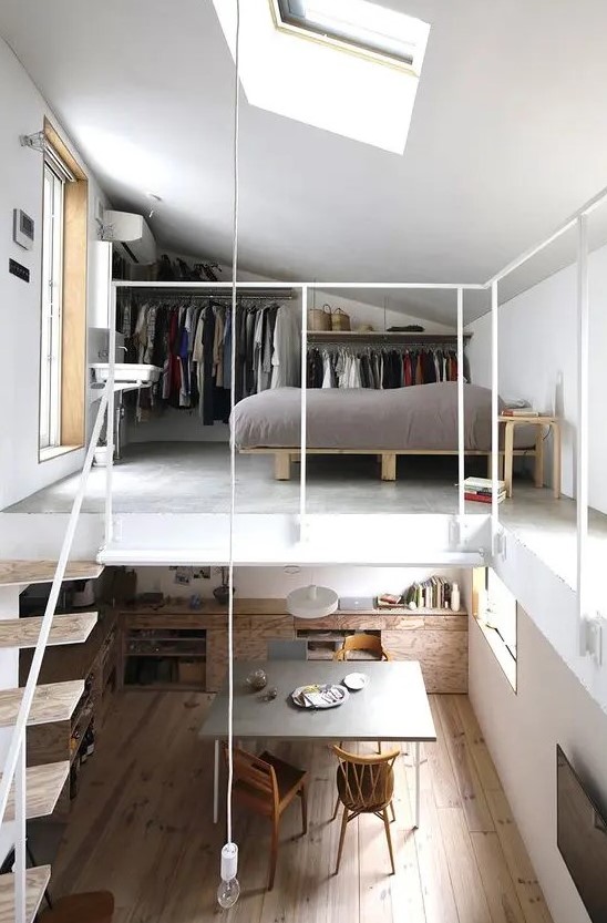 52 Impressive And Chic Loft Bedroom Design Ideas - DigsDigs
