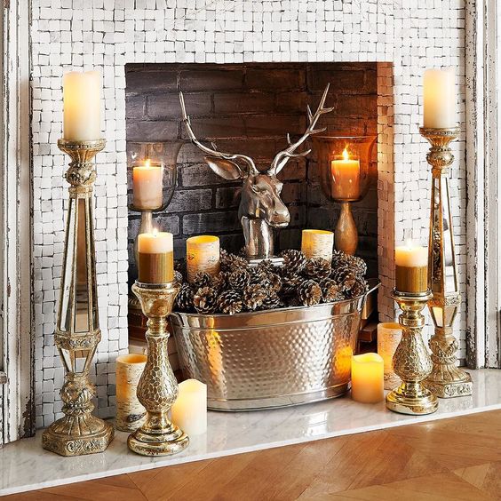 Fireplace candlesticks shop