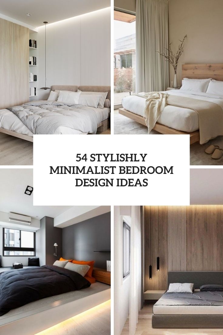 stylishly minimalist bedroom design ideas cover