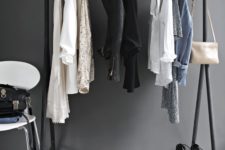 a cool makeshift closet design