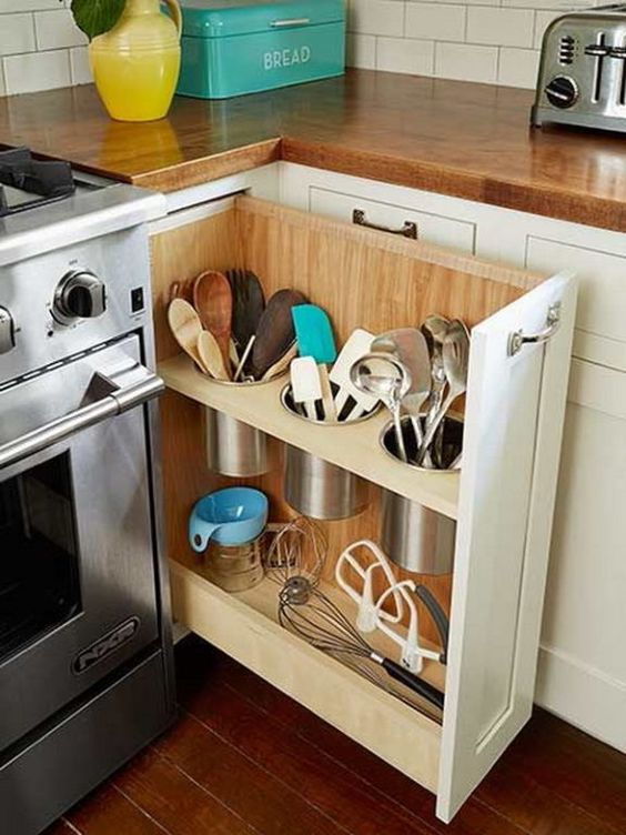 85 Smart Hidden Kitchen Storage Ideas - DigsDigs