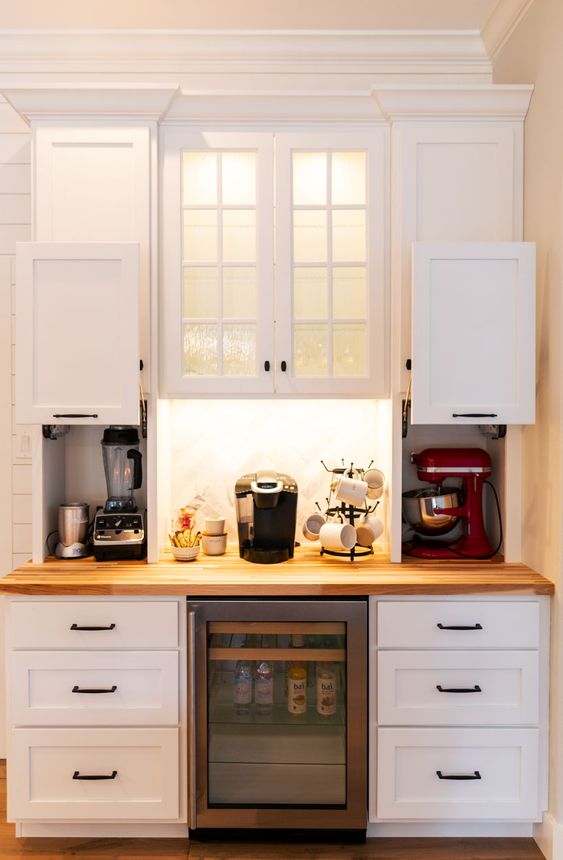 How To Build A Hidden Coffee Station and Microwave 