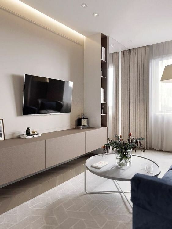 a stylish beige and white wall storage unit like this one will fit a contemporary, modern or Scandinavian space