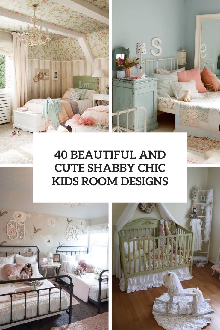 beautiful and cute shabby chic kids room designs cover