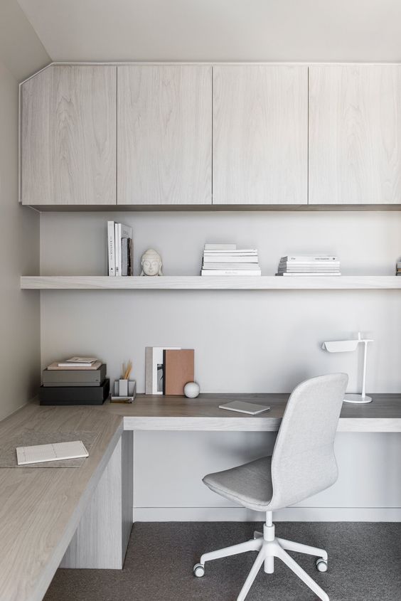 a practical corner desk for a minimalist home office