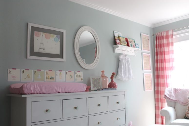 Paint the dresser to match walls is a cool way to create monochrome room's design. (Emerson Grey Designs)