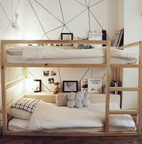 KURA bed would fit even a small shared bedroom fro two teenagers.
