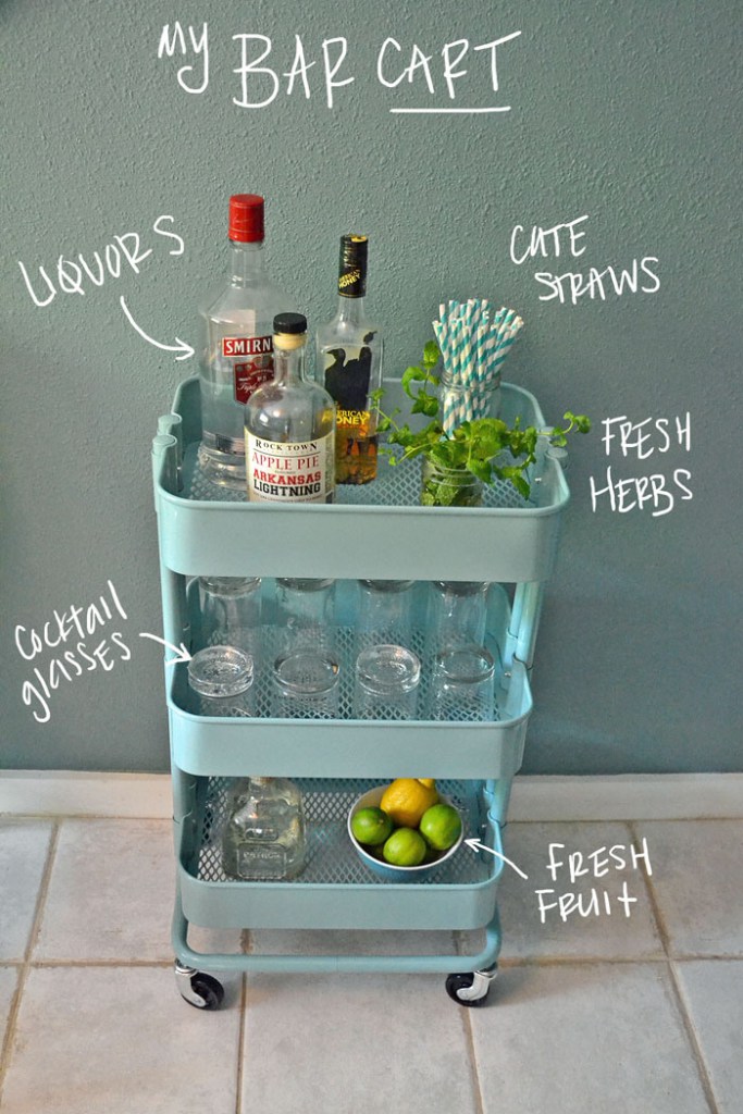 It's a damn good cocktail bar cart.