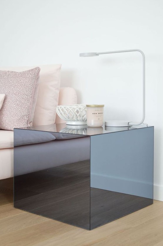a gorgeous Lack table hack done with plexiglass will accent a minimalist or contemporary space