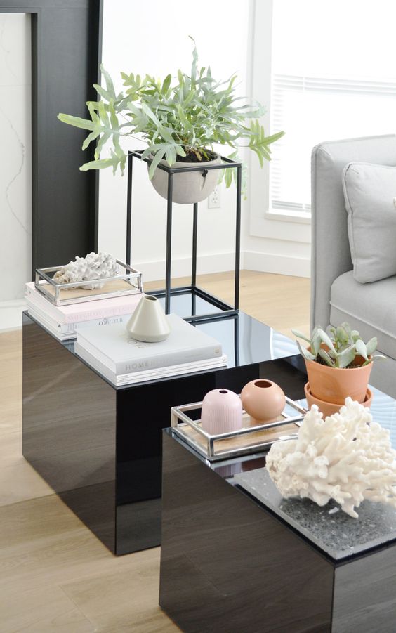coolest IKEA Lack table hacks with black plexiglass are a super stylish and sleek idea for a contemporary, Scandinavian or minimalist space