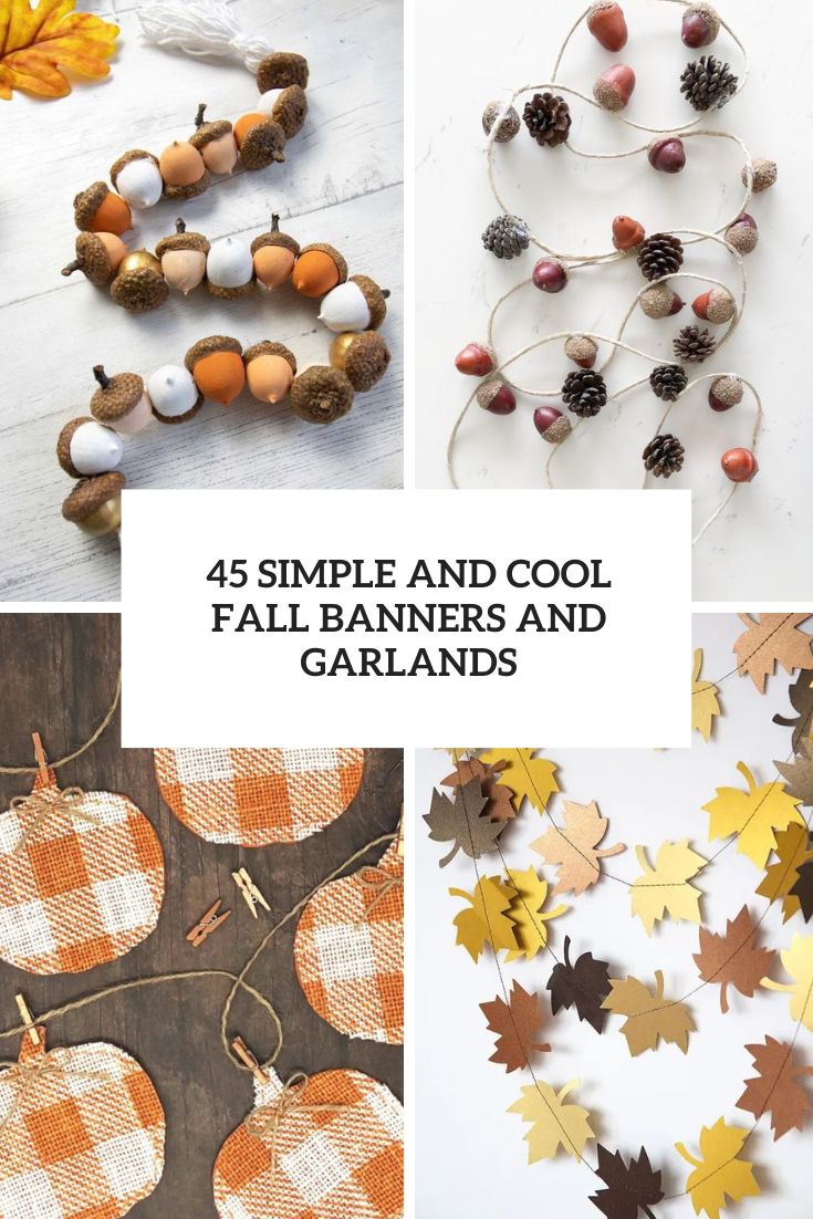 simple and cool fall banners and garlands cover