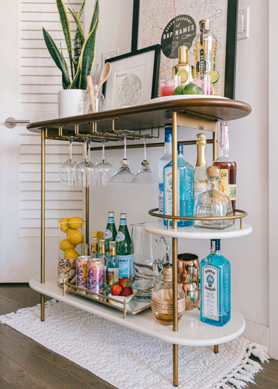 Stylish Mini-Bar Setup in a Jar