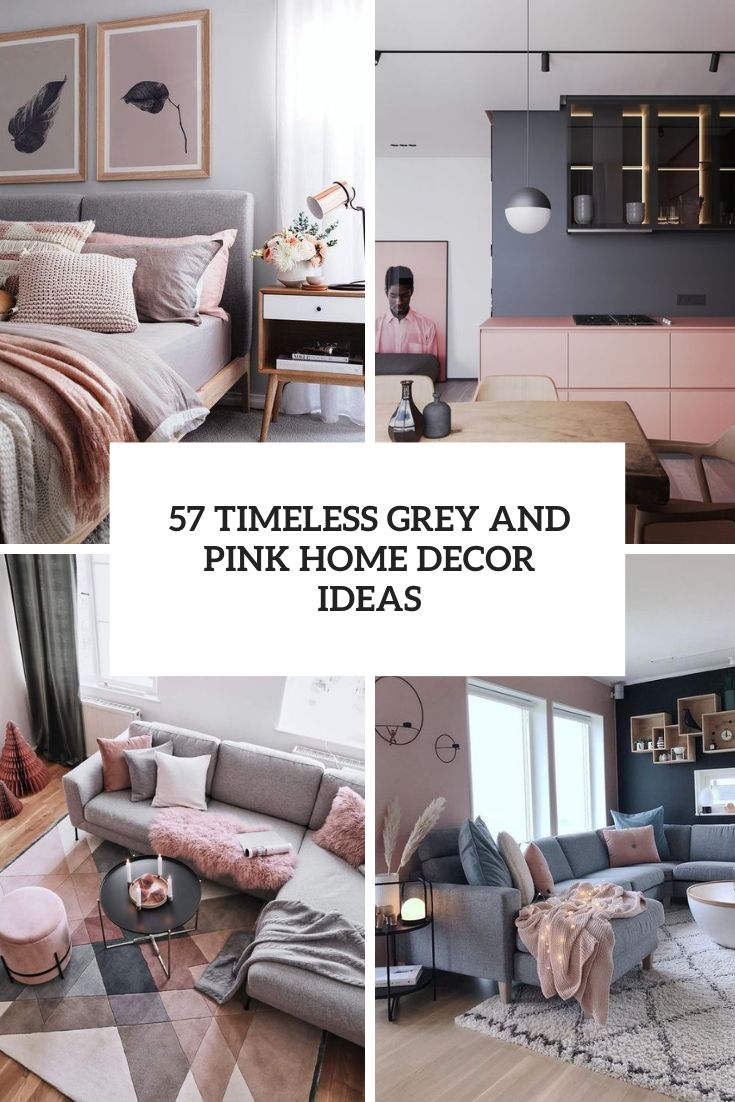 timeless grey and pink home decor ideas cover