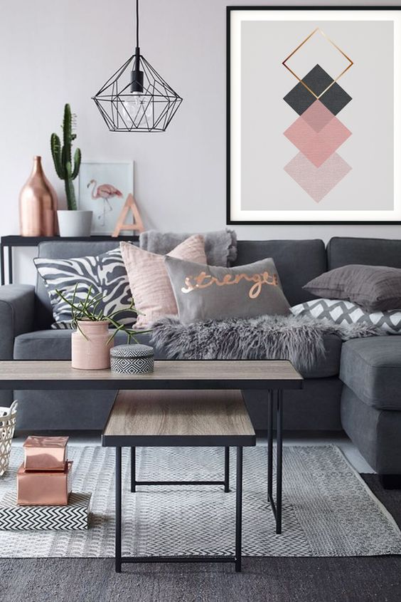 Timeless Grey And Pink Home Decor Ideas