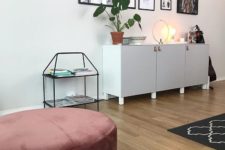 besta with leather pull knobs