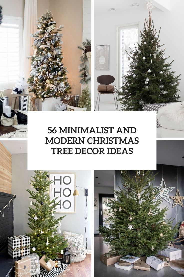 minimalist and modern christmas tree decor ideas cover
