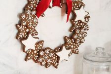 a cute christmas wreath for a foodie