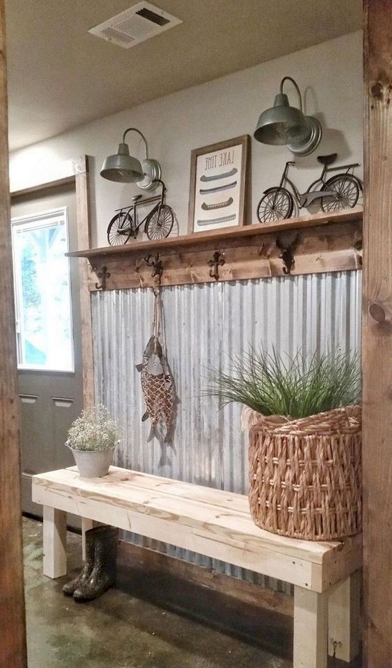 52 Cozy And Simple Farmhouse Entryway Décor Ideas - DigsDigs