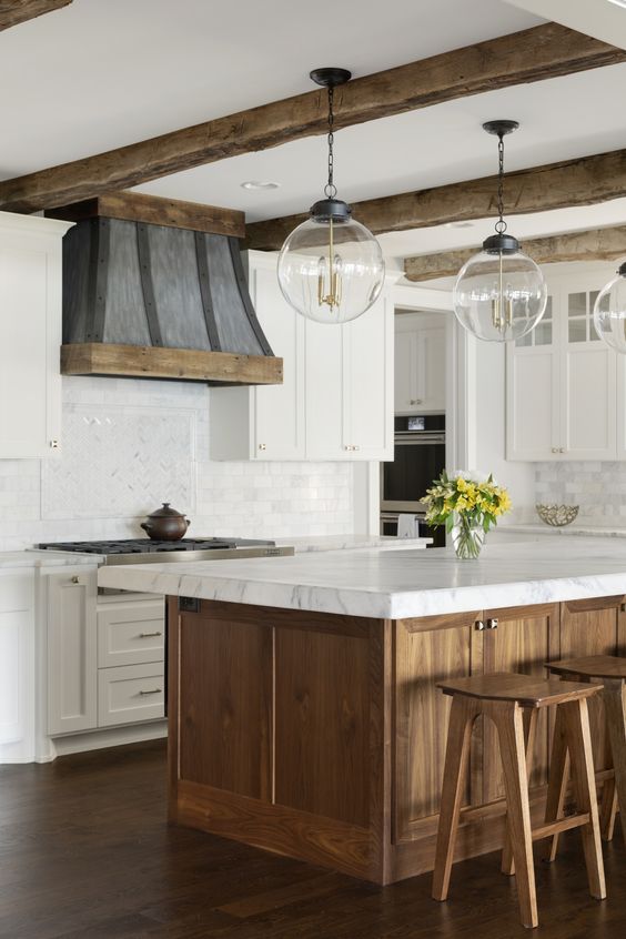 67 Inviting Kitchen Designs With Exposed Wooden Beams DigsDigs