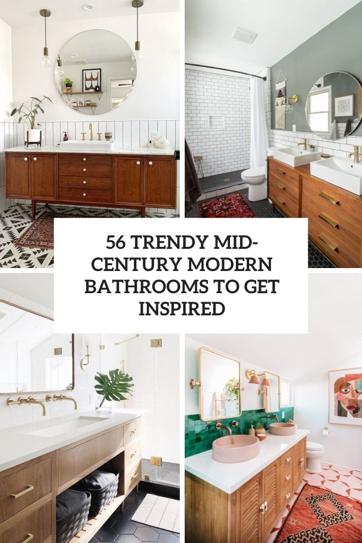 trendy mid century modern bathrooms to get inspired cover