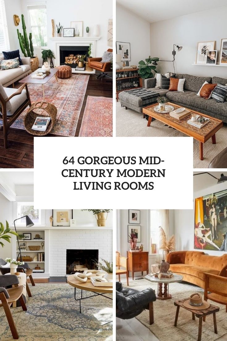 64 Gorgeous Mid-Century Modern Living Rooms
