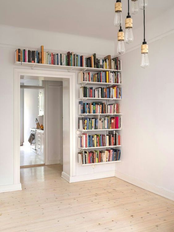 Bookshelf over doorway discount