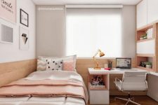 a well-organized bedroom design for a girl