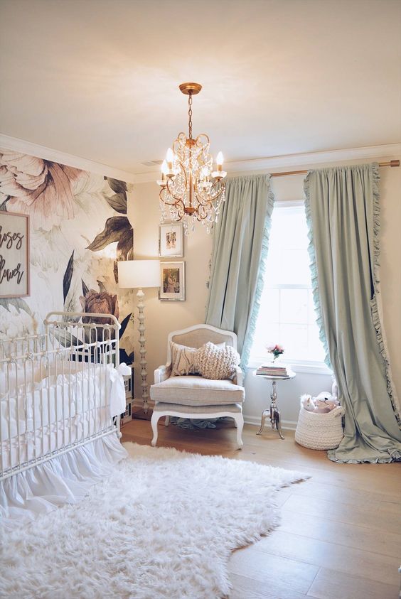 69 Cutest Girl Nursery Designs To Get Inspired Digsdigs 69 Cutest Girl Nursery Designs To Get, Flower Chandelier Nursery
