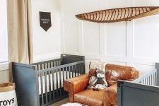 a stylish shared nursery decor for boys