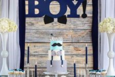 boy’s baby shower table decor