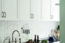a cozy all-white kitchen design
