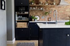 a cozy blue kitchen design
