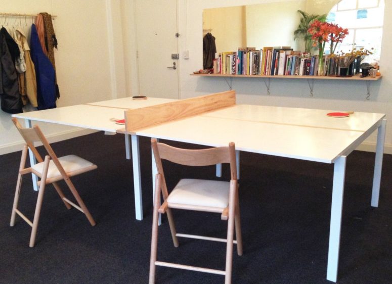 4 Melltrop tables could be turned into a a table tennis table.