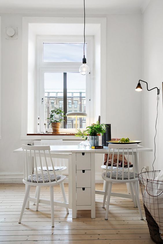 33 Ways To Use IKEA Norden Gateleg Table In Décor - DigsDigs