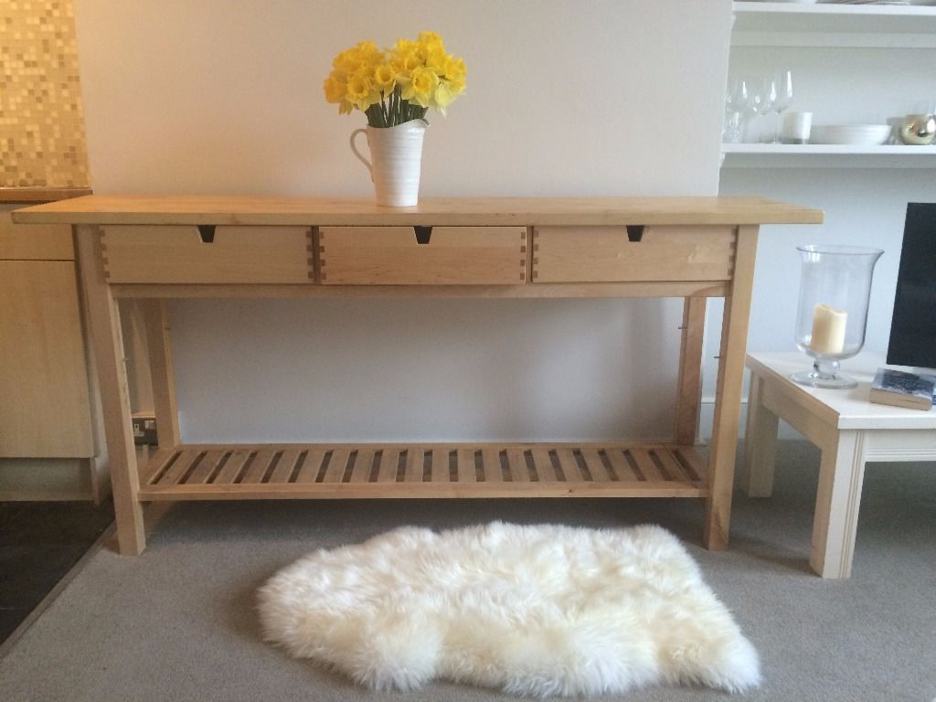 naturally finished buffet as a kitchen display