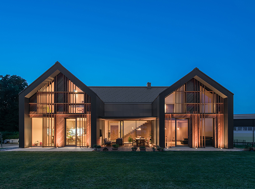 The villa is a modern take on old rural houses that are located in this outskirt area