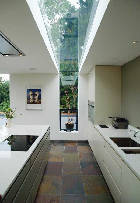 colorful stone-like tile floor