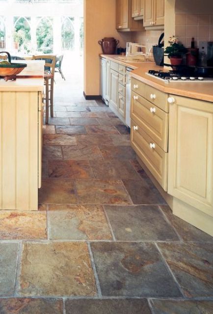 43 Practical And Cool-Looking Kitchen Flooring Ideas - DigsDigs