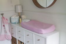 21 IKEA Kallax turned into a comfy changing table with cubbies