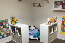23 Kallax shelves that create a kids’ reading nook