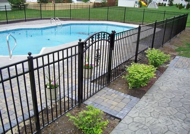 metal pool fence