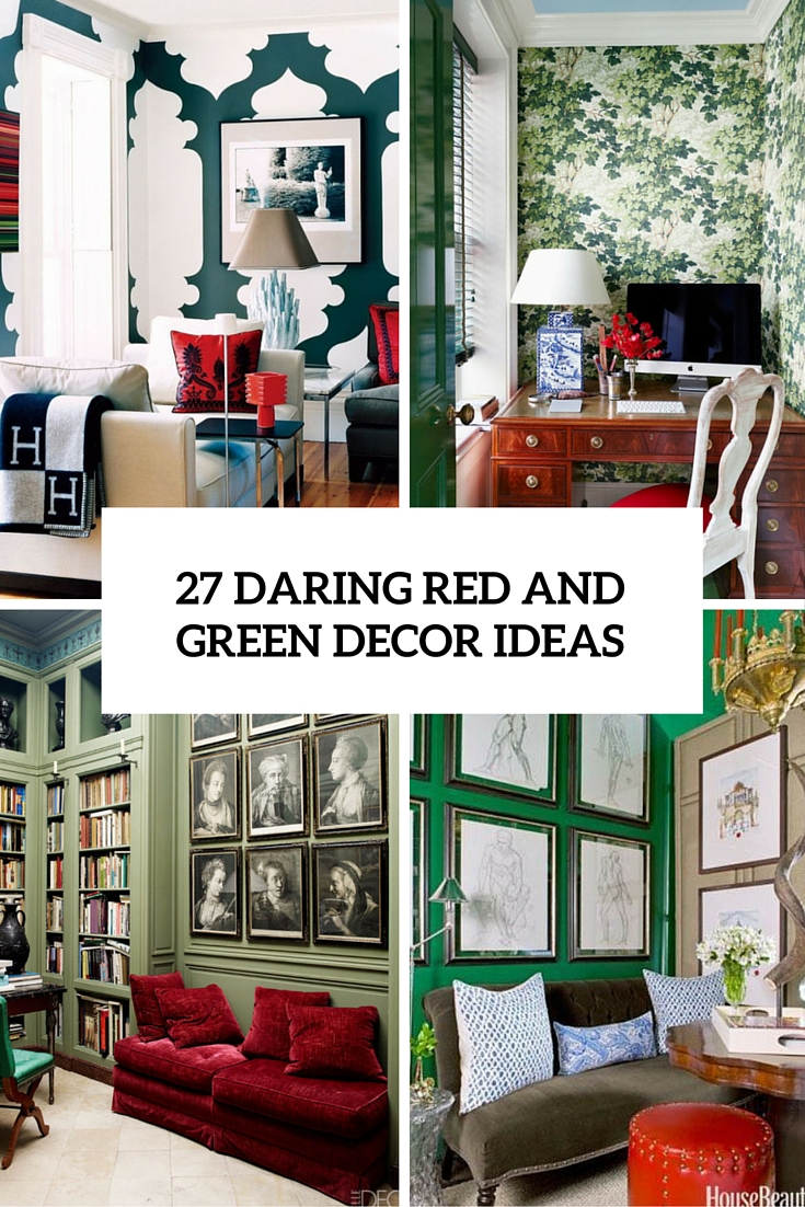 The best of Red and Green Rooms:Color Inspiration up to date interiors