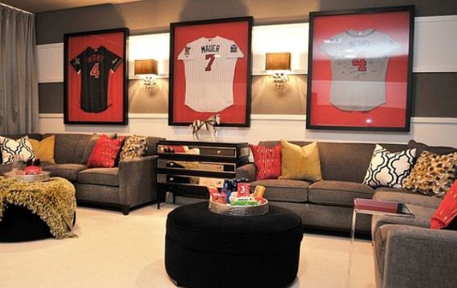 sport-inspired hangout room for teen boys