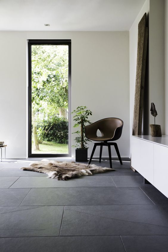 50 Grey Floor Design Ideas That Fit Any, Charcoal Gray Floor Tile