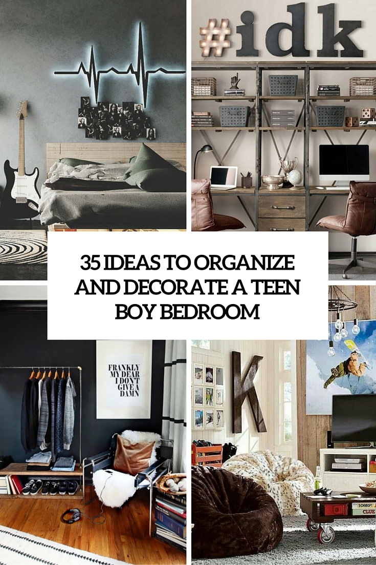 ideas to organize and decorate a teen boy bedroom cover