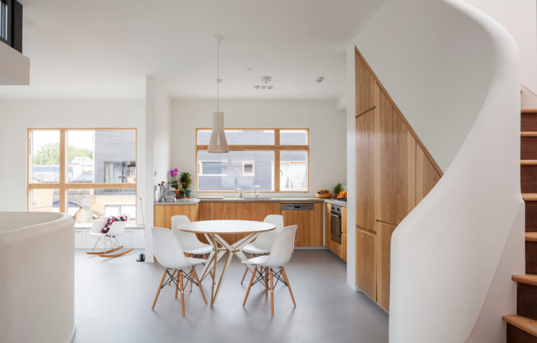 vinyl could imitate concrete flooring but it's much easier to install (Scenario Architecture)