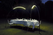 01 This Halley lighting arc was designed to create a comfortable outdoor environment