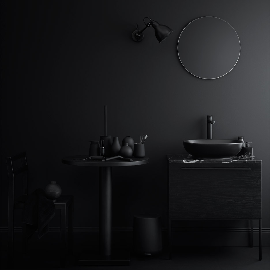 This customizable bathroom furniture collection for Autumn Winter 2016 is done in moody colors