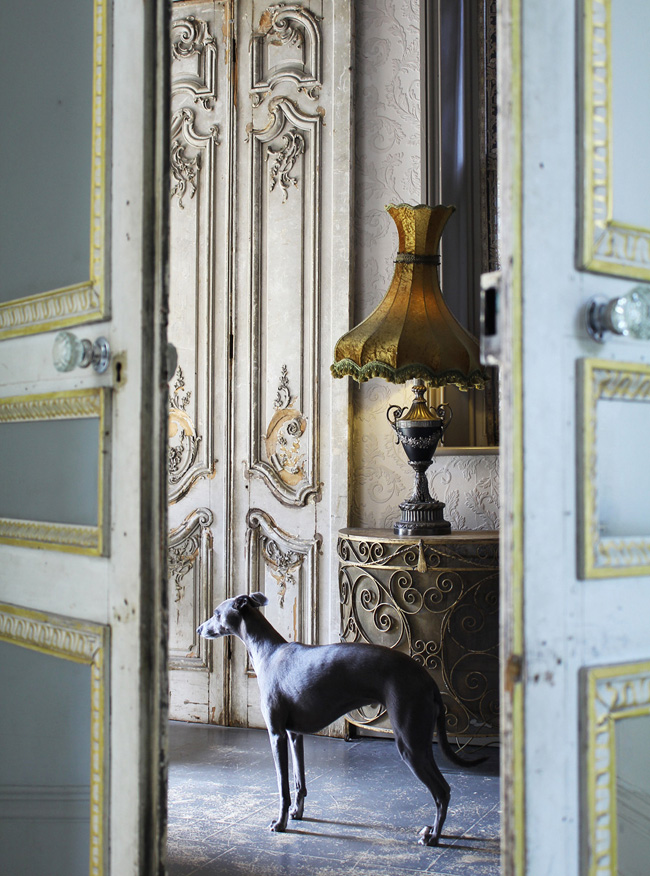 This large 4 story Victorian home was furnished with junk shop and eBay finds